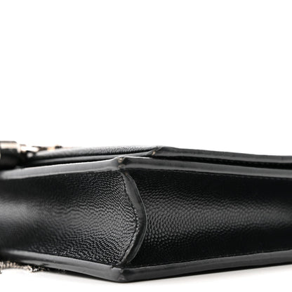 Grain De Poudre Classic Monogram Kate Tassel Chain Wallet Black