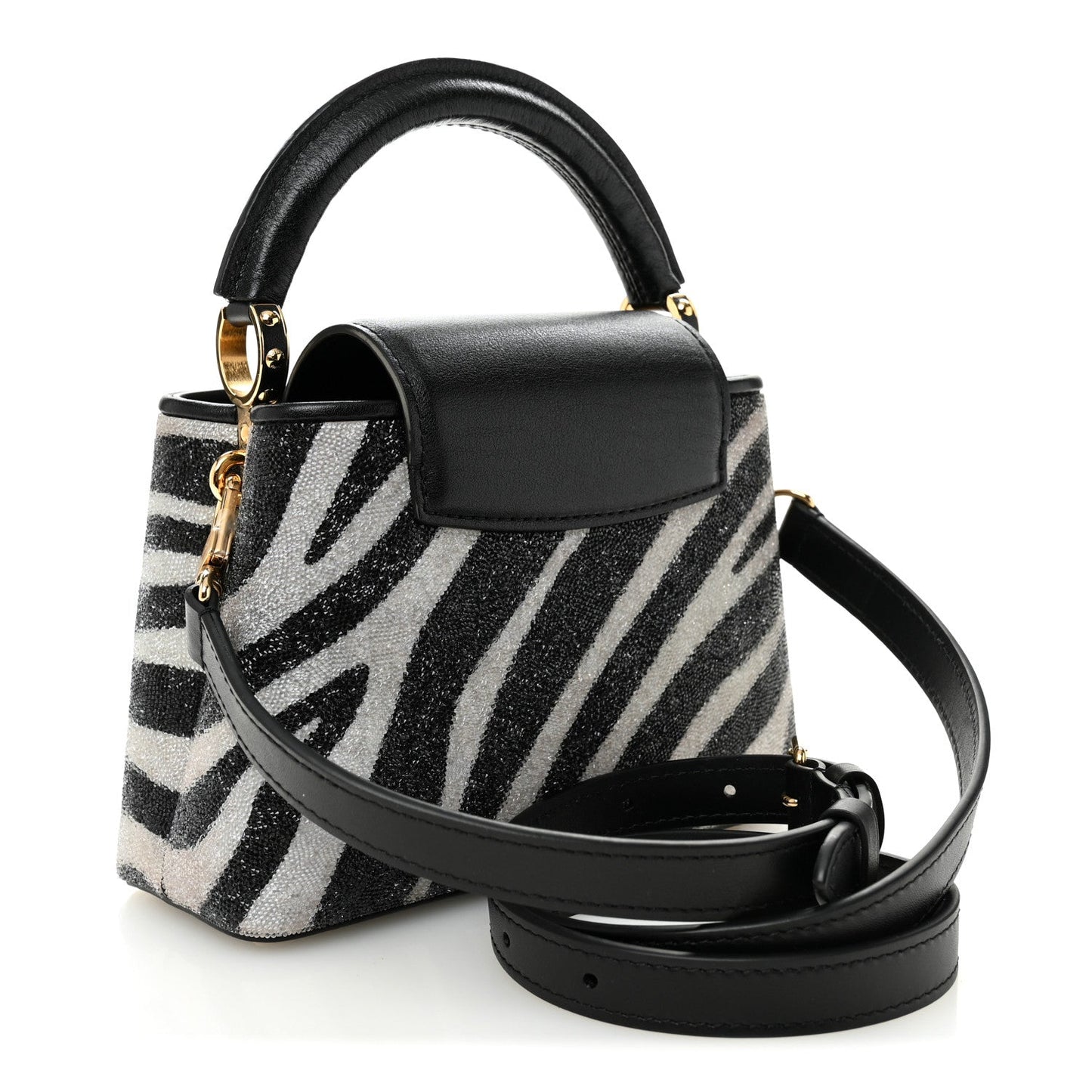 Swarovski Calfskin Capucines Mini Zebra