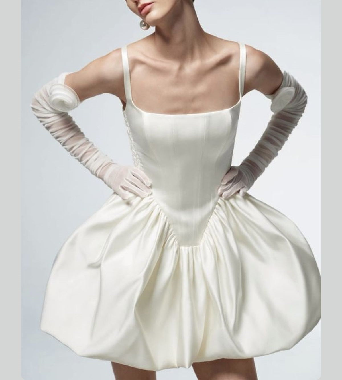 formaldressy-Ivory white fashion simple short homecoming dress birthday party dress gh5399