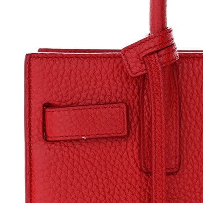 Grained Calfskin Nano Sac De Jour Souple Lipstick Red