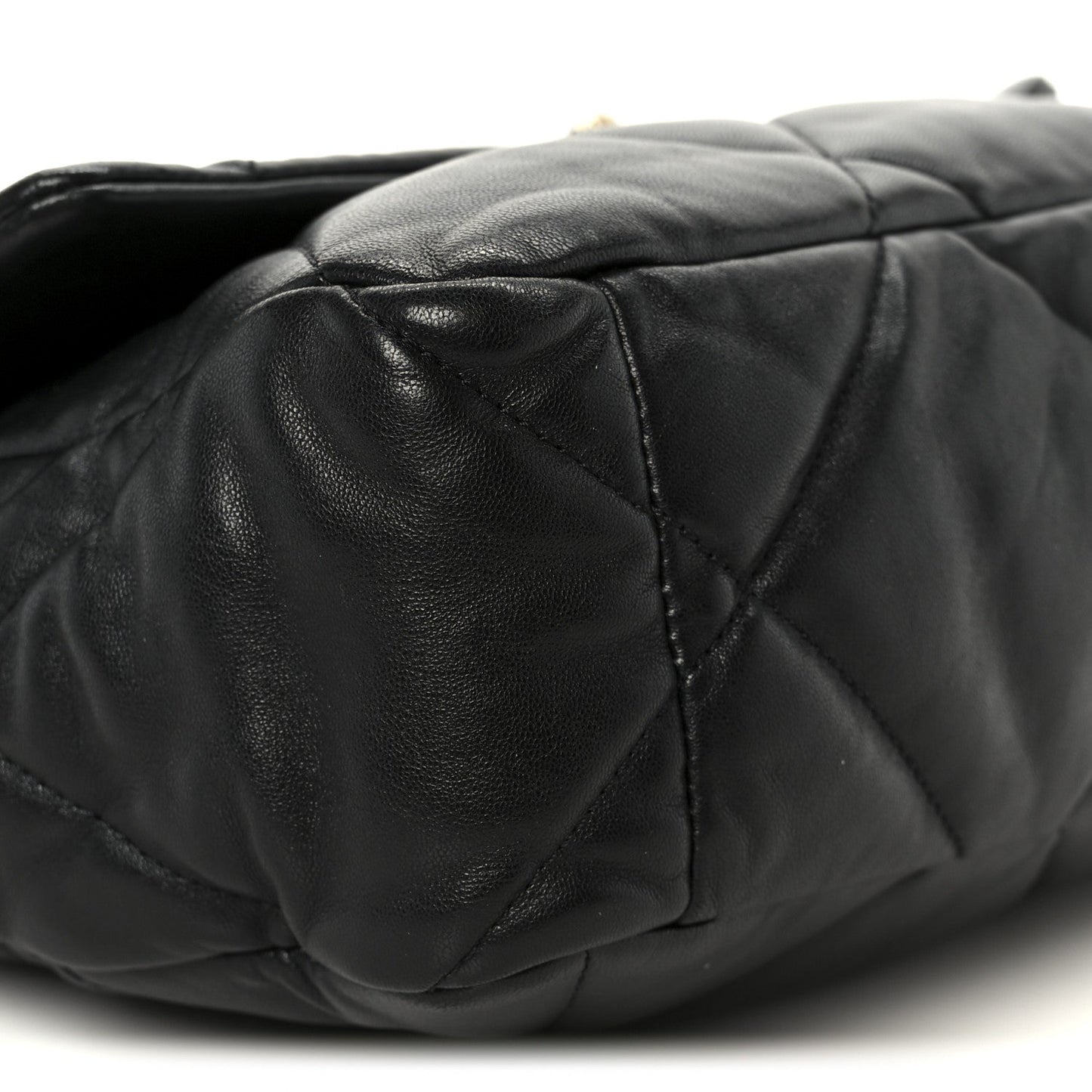 Lambskin Quilted Large Chanel 19 Flap Black