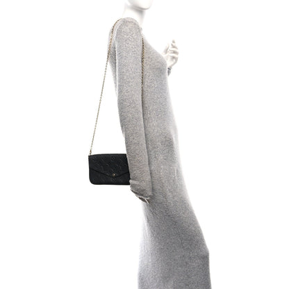 Empreinte Pochette Felicie Chain Wallet Black