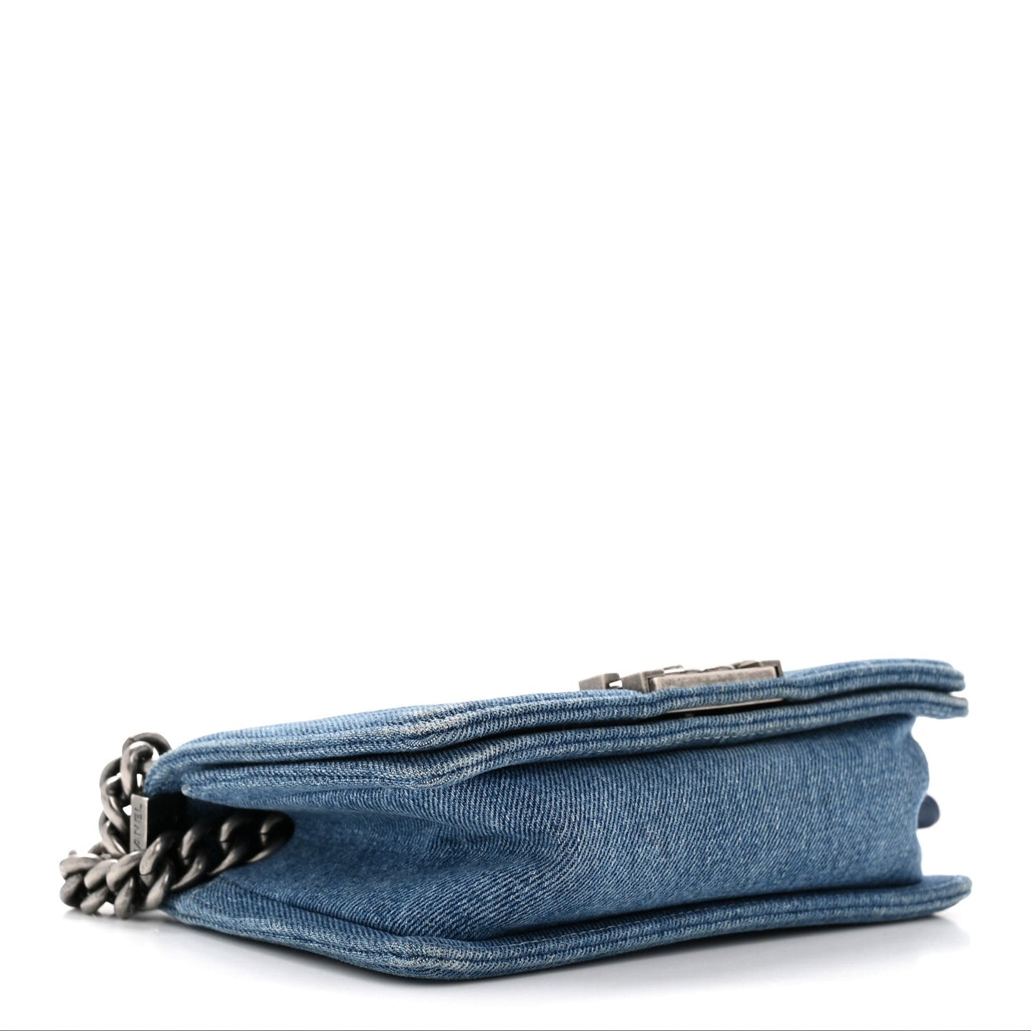 Denim Quilted Small Boy Flap Blue