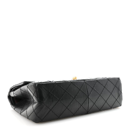 Aged Calfskin Quilted 2.55 Reissue 226 Flap Black