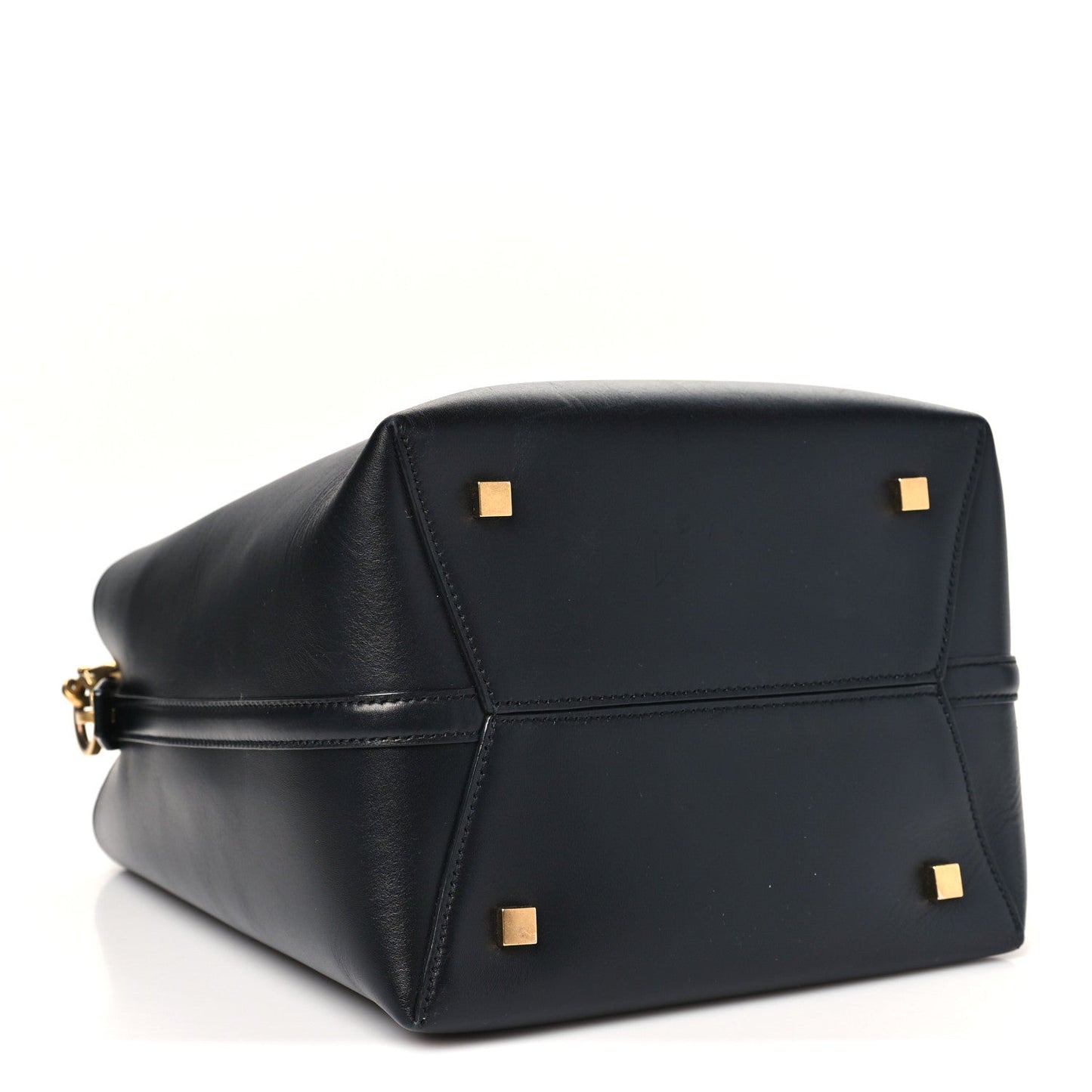 Smooth Shiny Calfskin Monogram Le 37 Bucket Bag Black