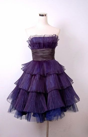 formaldressy-Purple short multi-layered tulle princess sweet homecoming dress gh5769
