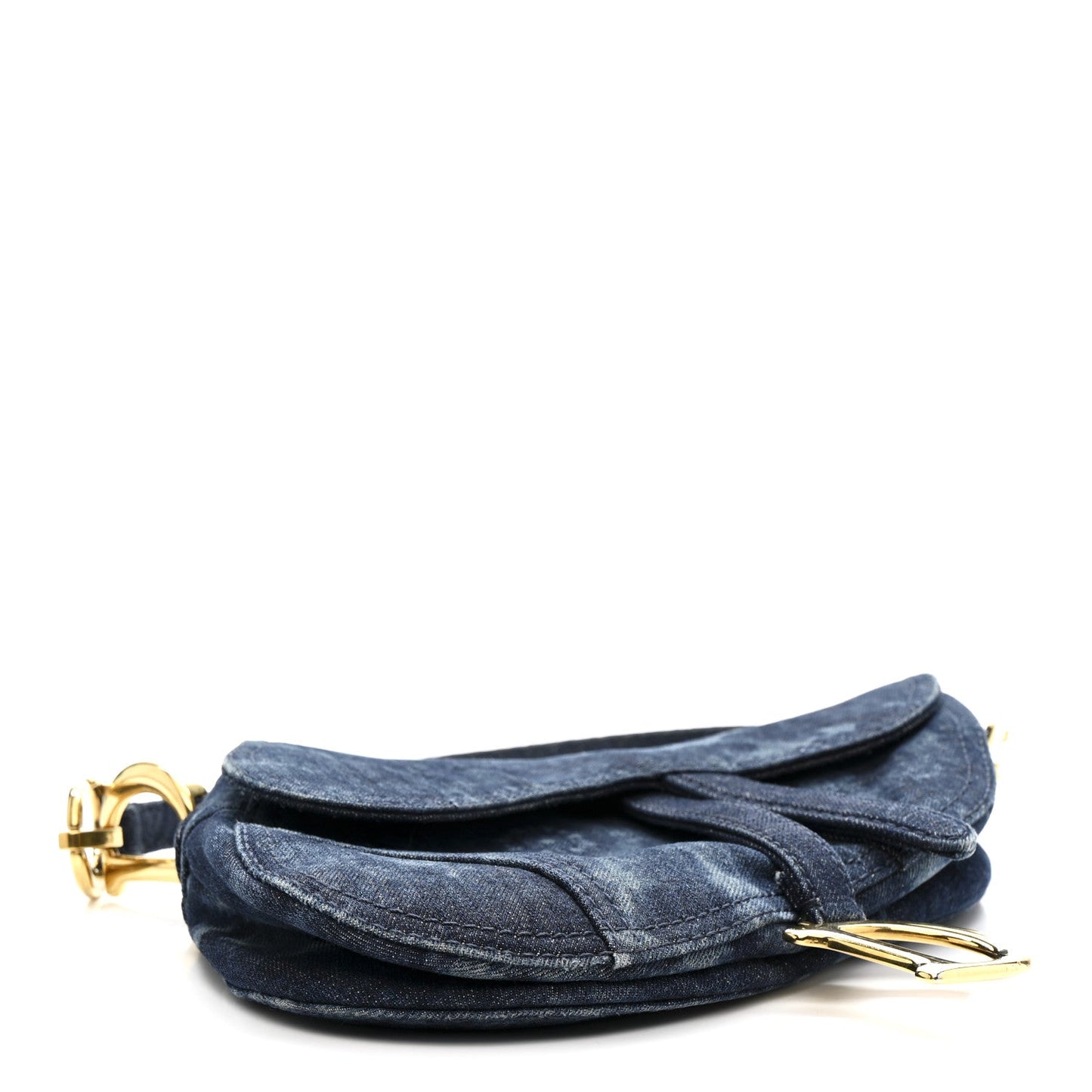 Denim Tie Dye Saddle Bag Blue