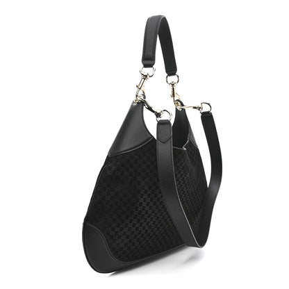 Suede Micro GG Calfskin B Medium Shoulder Bag  Arabella Black