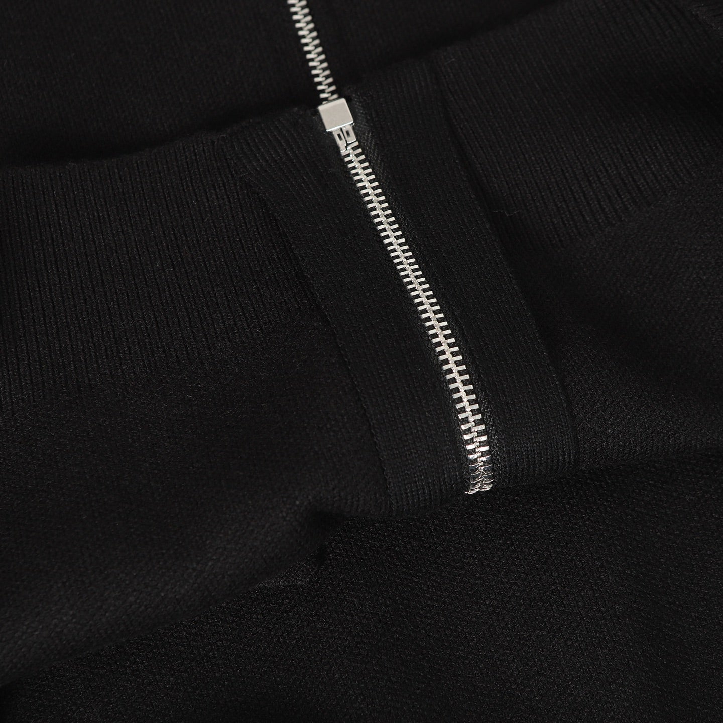 LV Leather Knit Wool Zip-Up Jacket 494212