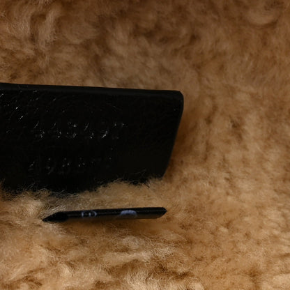 Azalea Calfskin Wool Matelasse Diagonal Small GG Marmont Shoulder Bag Black