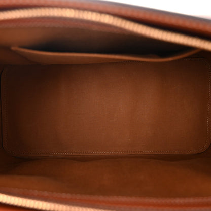 Triomphe Canvas Calfskin Cabas De France Handbag Tan