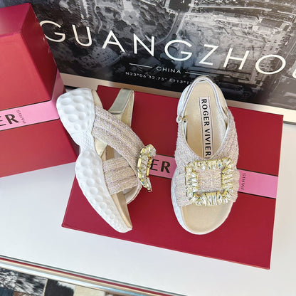 Viv Diamond Sandals Light Purple Fabric 560526