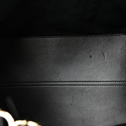 Calfskin Macrocannage Medium Toujours Black