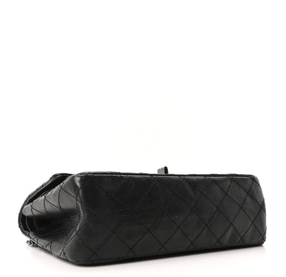 Aged Calfskin Quilted 2.55 Reissue 225 Flap Black