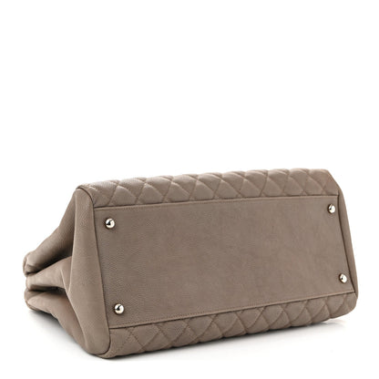 Caviar Quilted Large Just Mademoiselle Beige