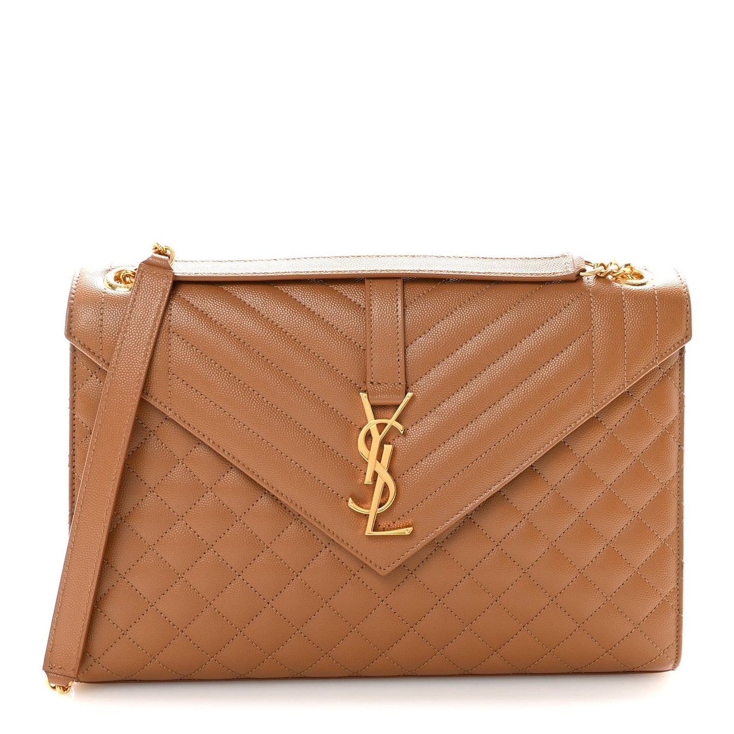Grain De Poudre Textured Mixed Matelasse Triquilt Large Monogram Satchel Naturel
