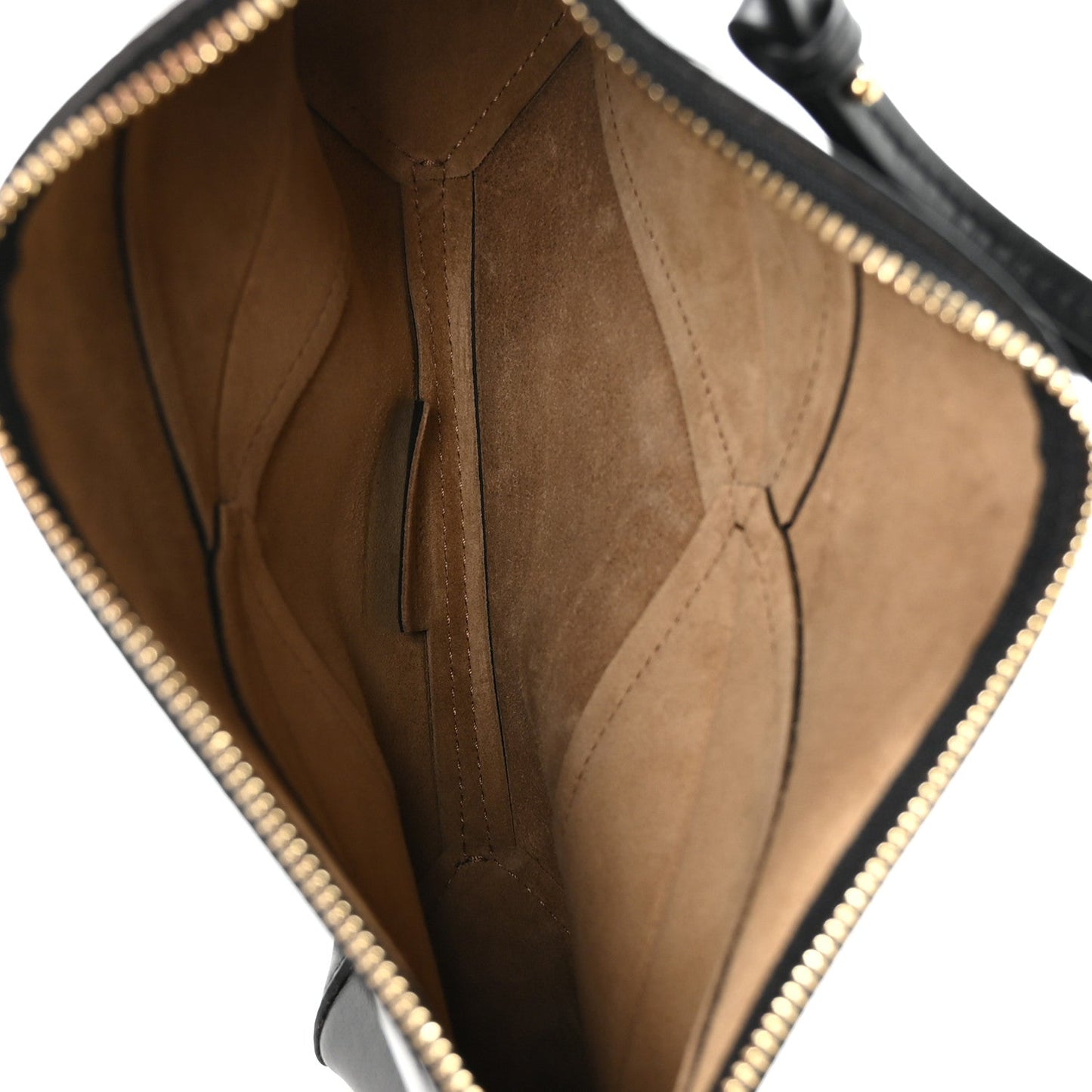 Shiny Calfskin Puzzle Fold Pouch Black