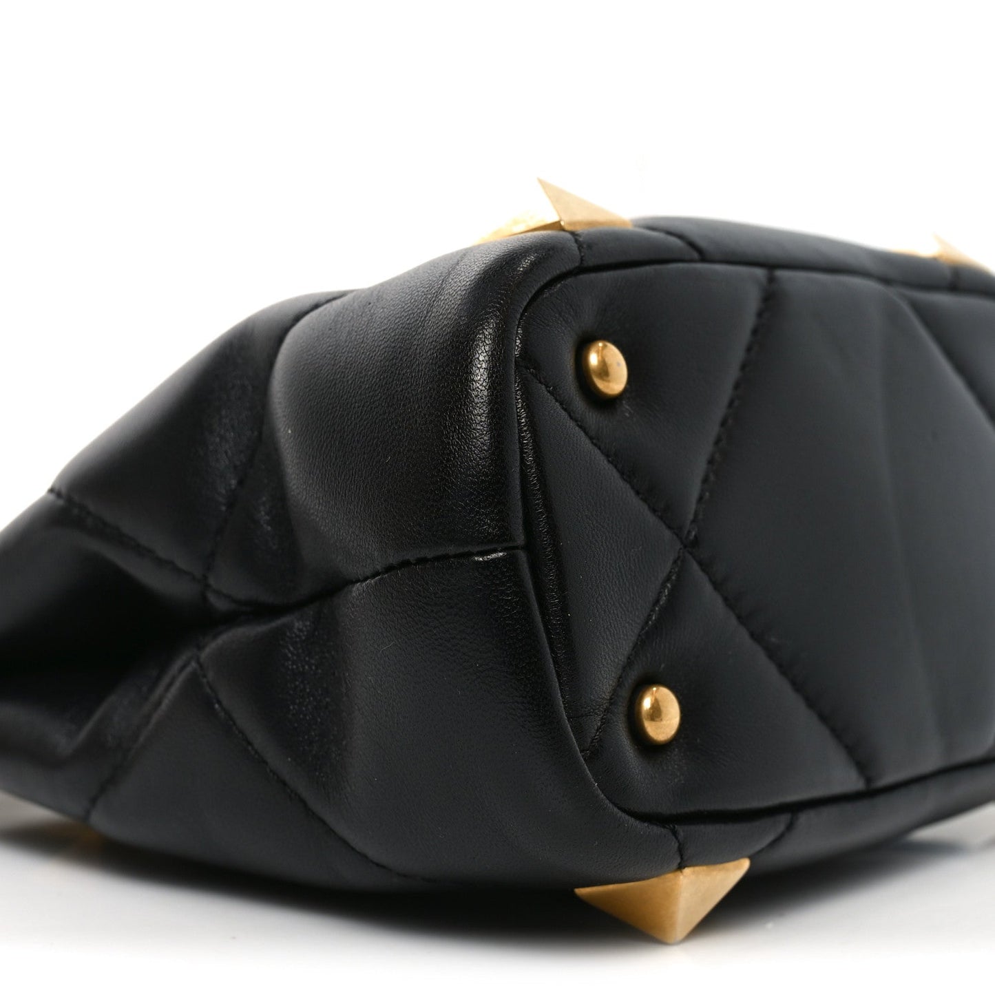 Nappa Mini Roman Stud The Handle Bag Black