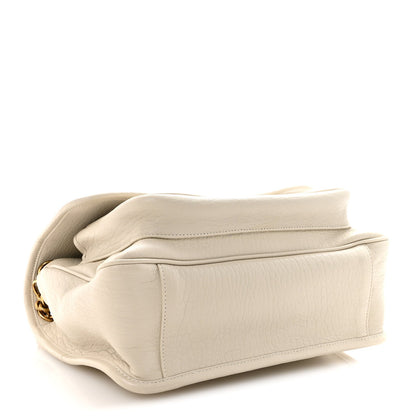Grained Lambskin Monogram Medium Niki Chain Satchel Crema Soft