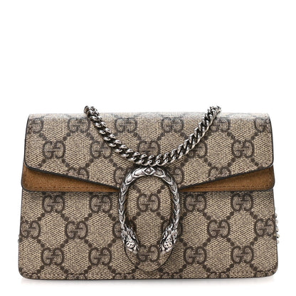 GG Supreme Monogram Super Mini Dionysus Shoulder Bag Taupe