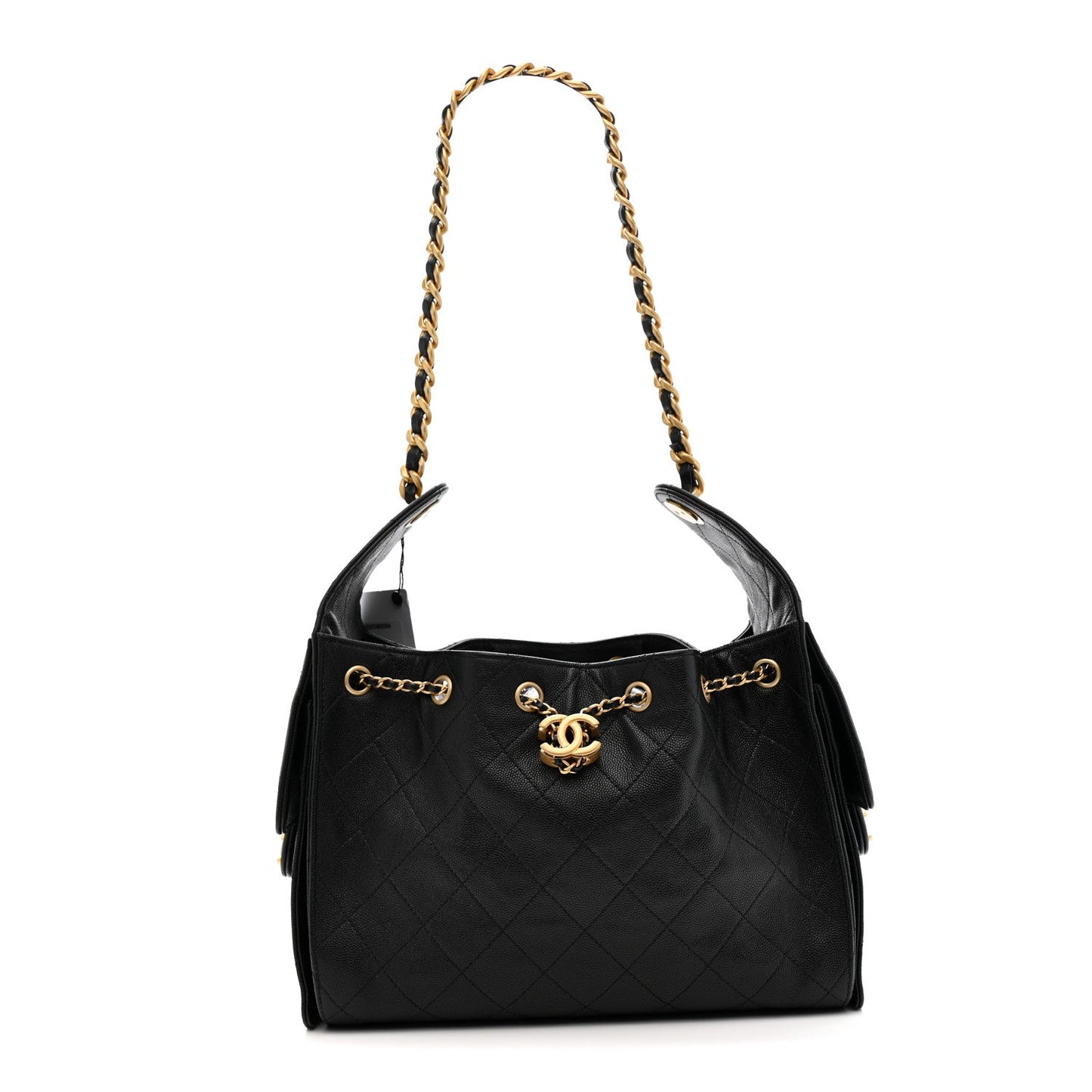 Caviar Quilted Small Chanel 25 Handbag Black