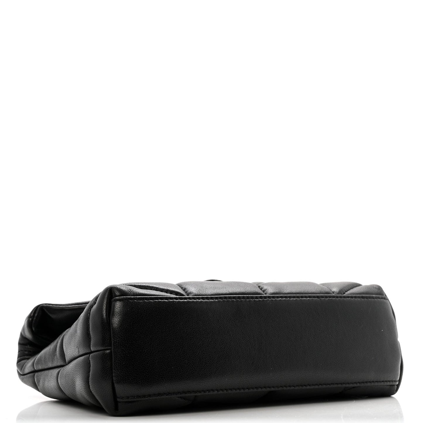 Lambskin Quilted Toy Loulou Puffer Monogram Chain Satchel Black