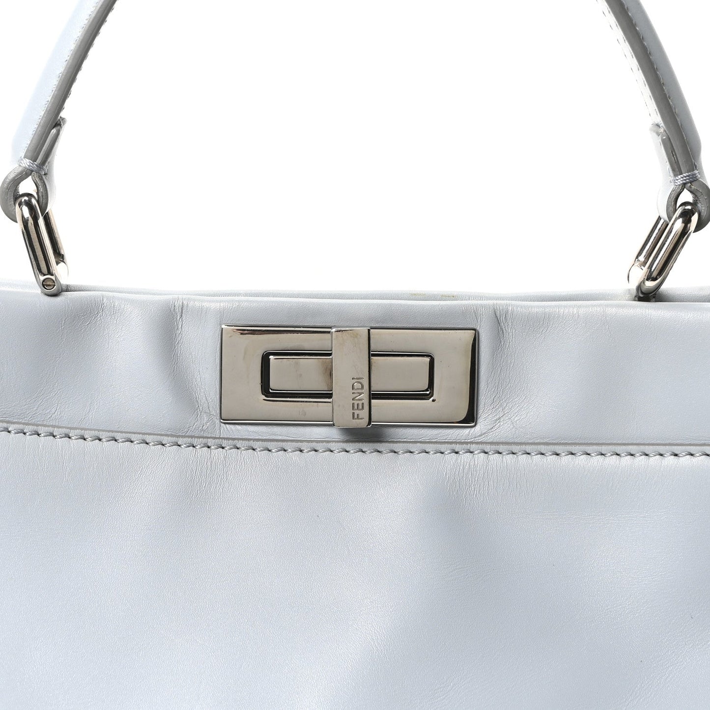 Vitello Morgan Shiny Nappa Medium Peekaboo Iconic Satchel Polvere Sunflower