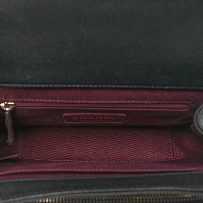 Caviar Quilted Small Business Affinity Flap Black