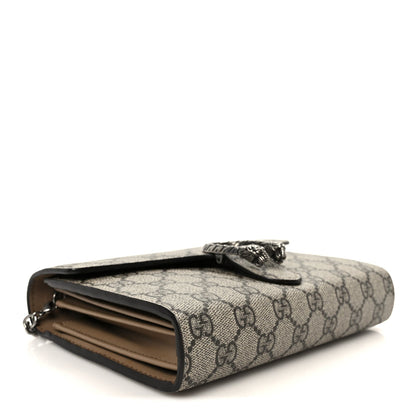 GG Supreme Monogram Mini Dionysus Chain Wallet Beige Taupe