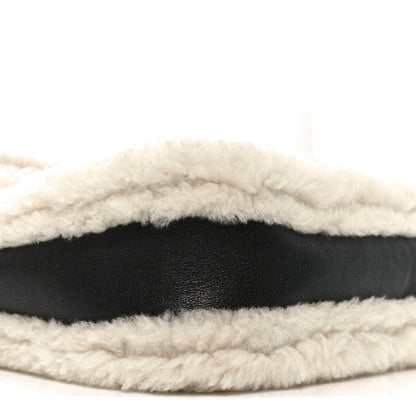 Sakai Be Green Calfskin Shearling Small Dionysus Shoulder Bag Black