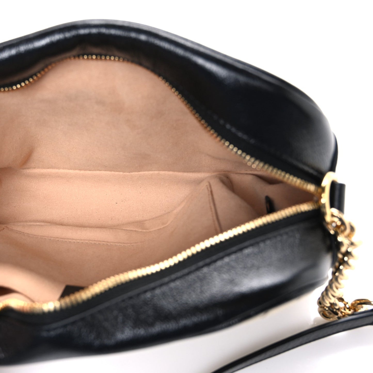 Monogram Matelasse Diagonal Small GG Marmont Chain Shoulder Bag Beige Black