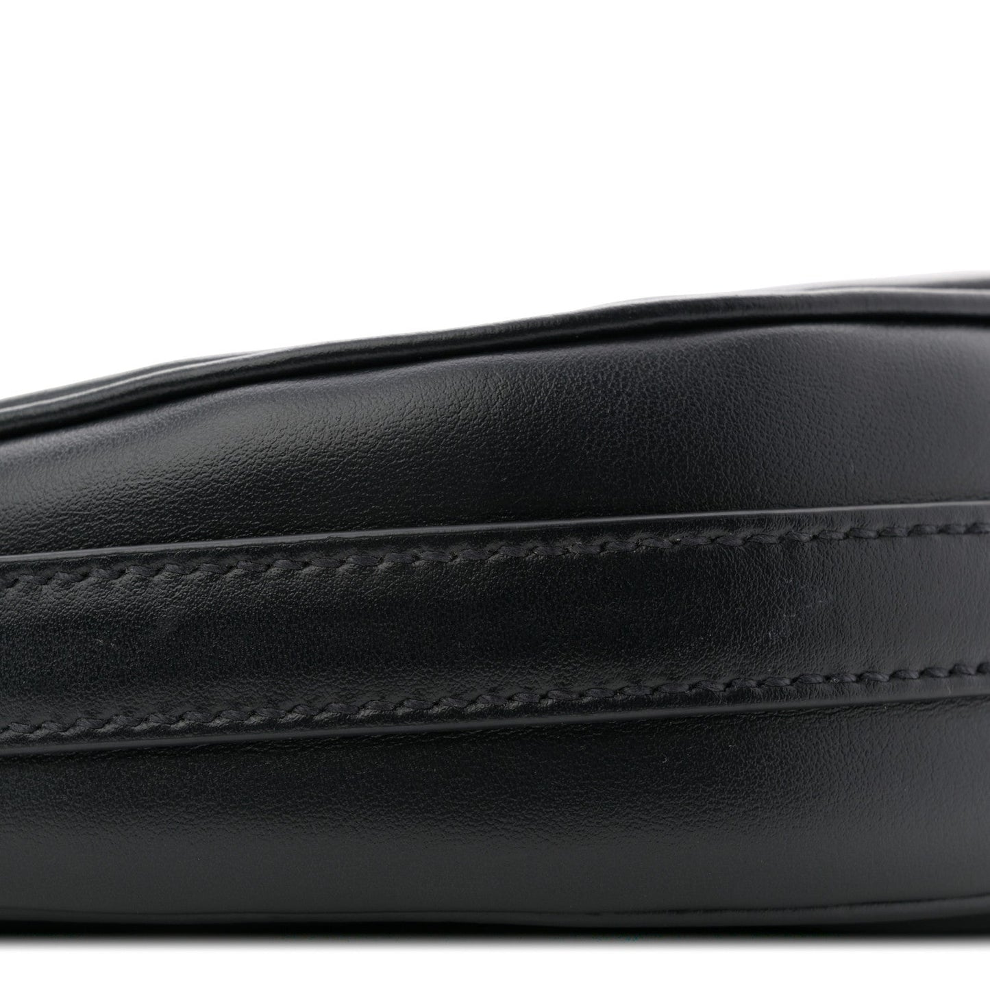 Soft Calfskin Arque Shoulder Bag Black