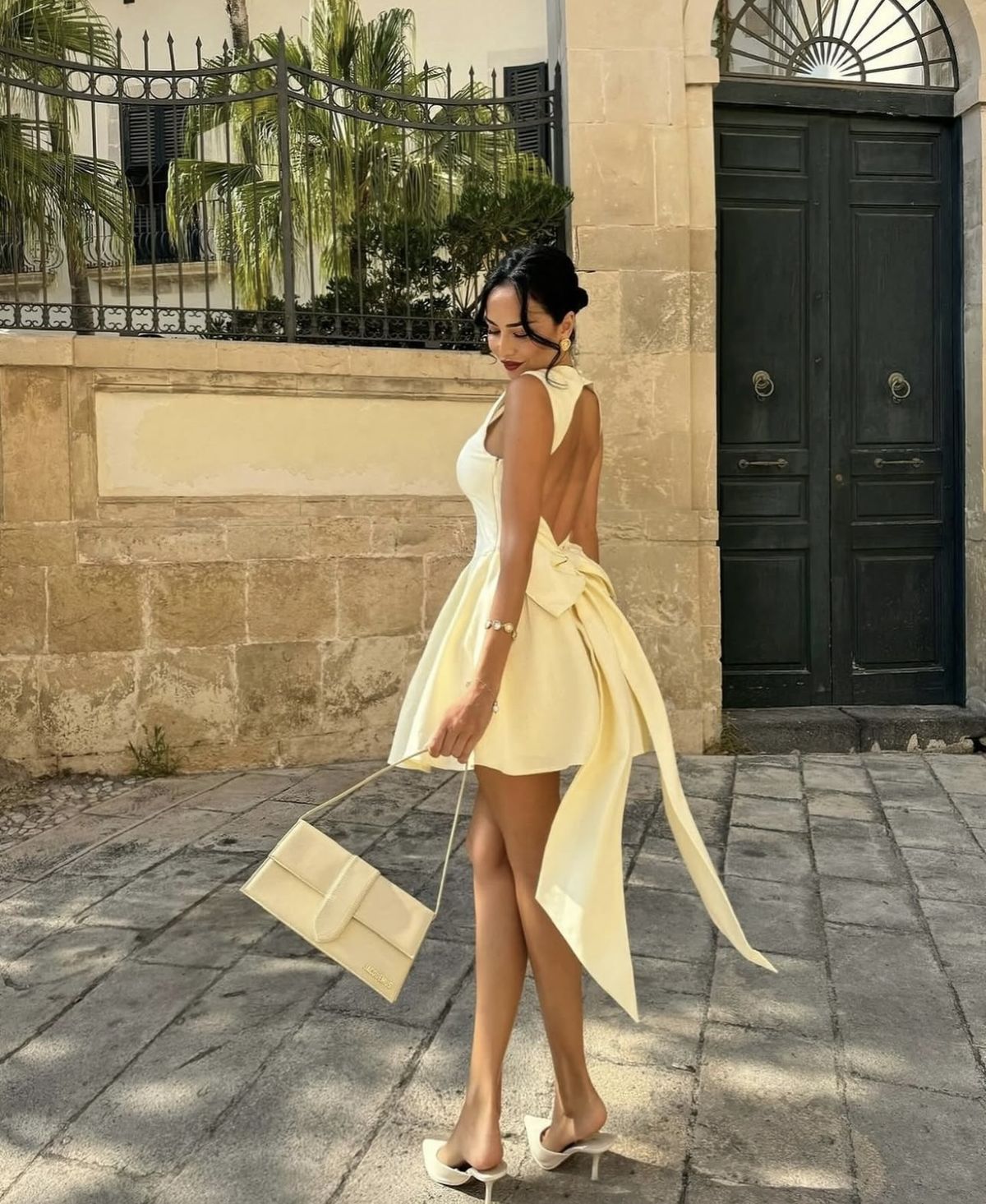 formaldressy-Yellow fashion sweet backless elegant short satin homecoming dress birthday dress gh5268