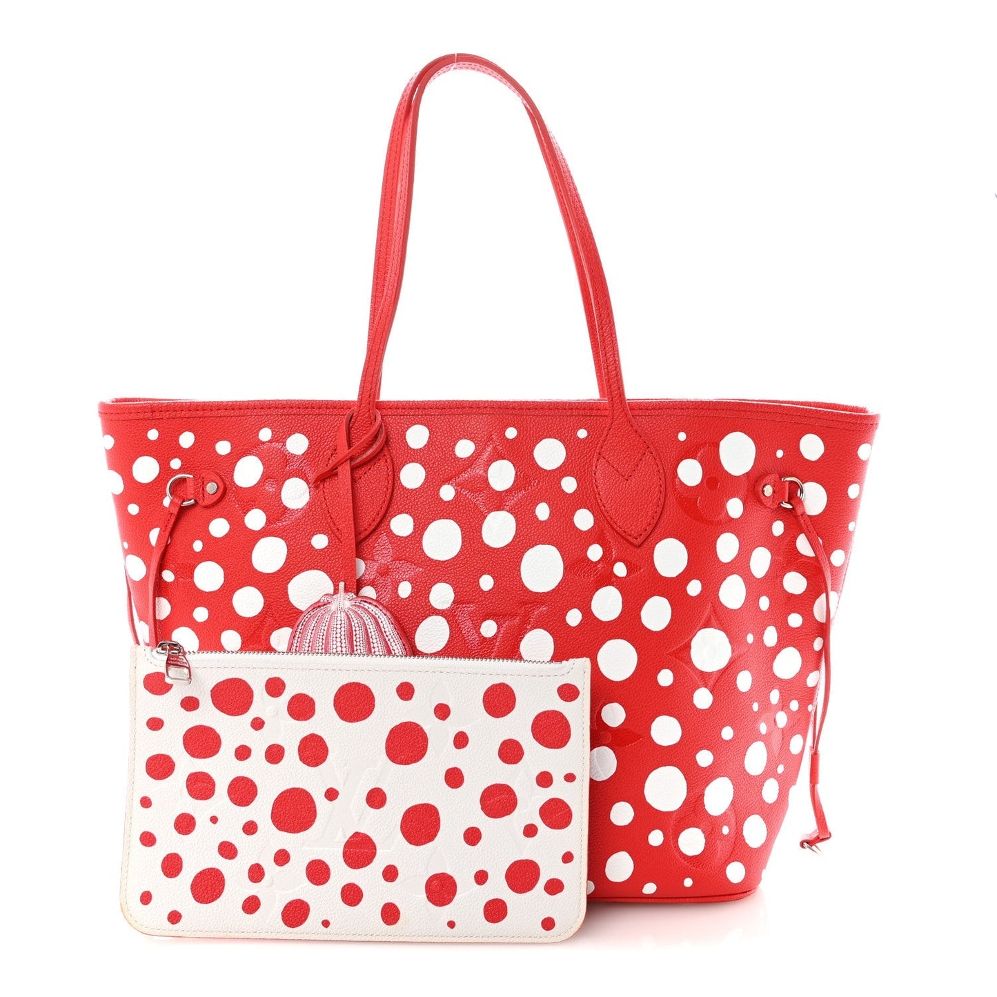 LV X YK Empreinte Infinity Dots Neverfull MM Rouge White
