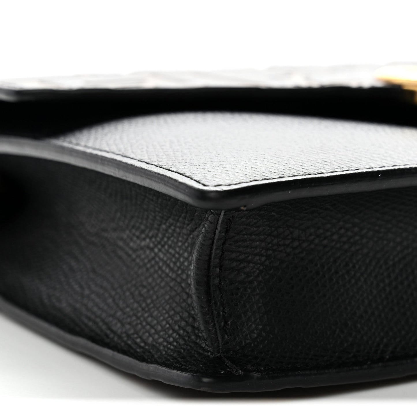 Vitello Cruise F is Fendi Bi-Color FF 1974 Embossed Medium Envelope Wallet On Chain Black Maya