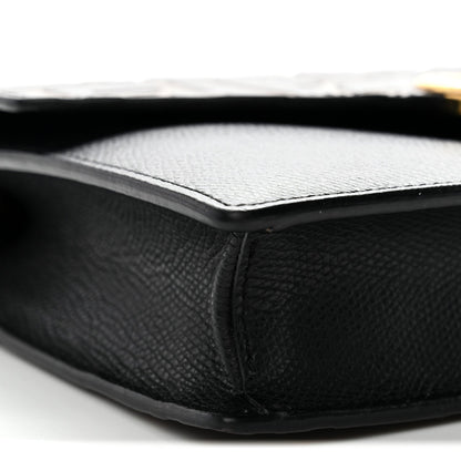 Vitello Cruise F is Fendi Bi-Color FF 1974 Embossed Medium Envelope Wallet On Chain Black Maya