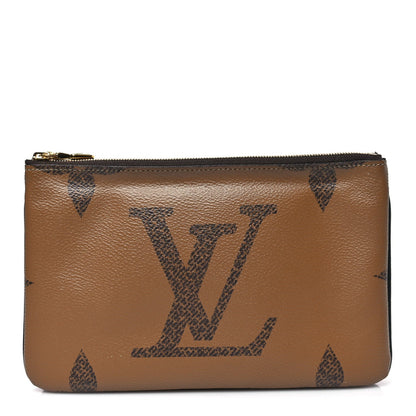 Reverse Monogram Giant Double Zip Pochette