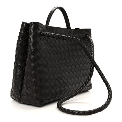 Nappa Intrecciato Medium Andiamo Shoulder Bag Fondant