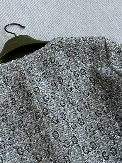 Gucci 25 Diamond Round Neck Jacket Gray Viscose