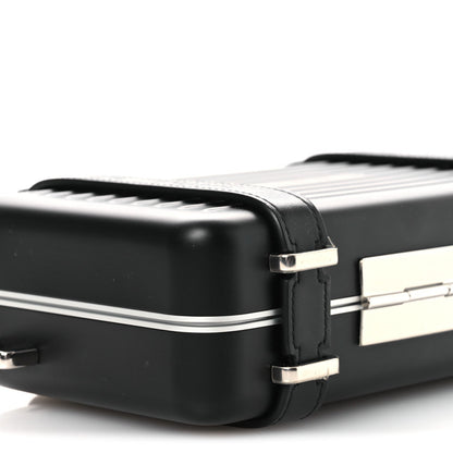 X RIMOWA Aluminum Personal Clutch On Strap Black