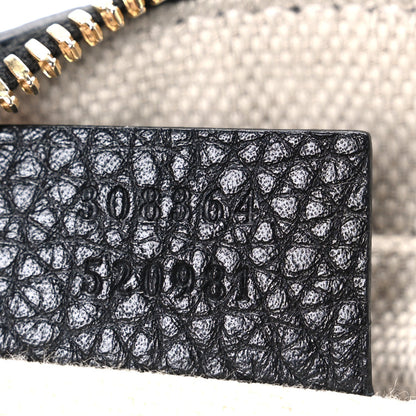 Pebbled Calfskin Small Soho Disco Bag Black