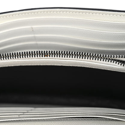Grain De Poudre Matelasse Monogram Chain Wallet White Black