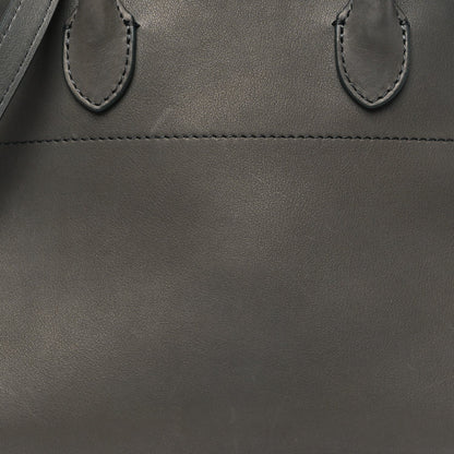 Polished Saddle Calfskin Soft Margaux 10 Bag Koala Grey