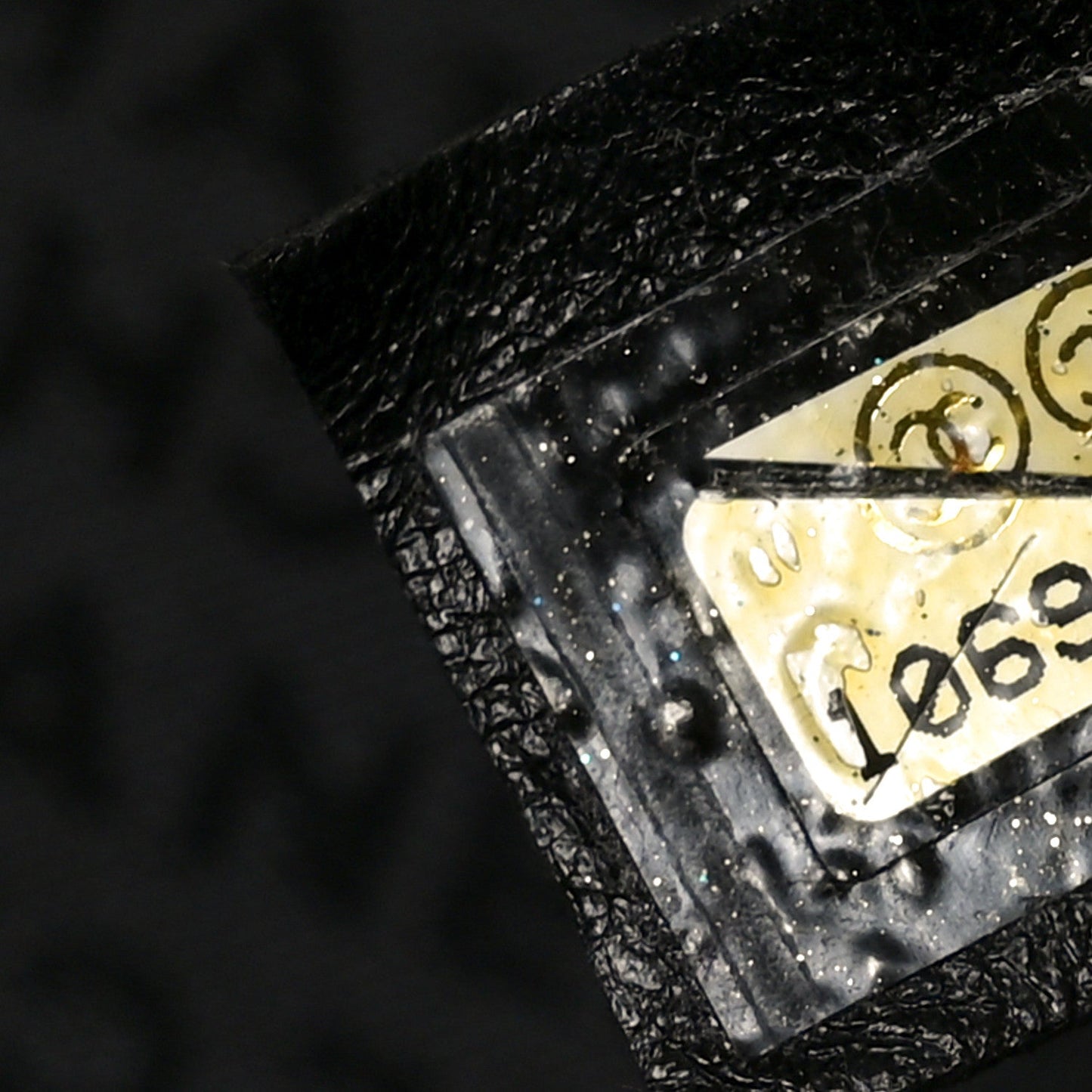 Distressed Lambskin Lady Braid Frame Bowler Black