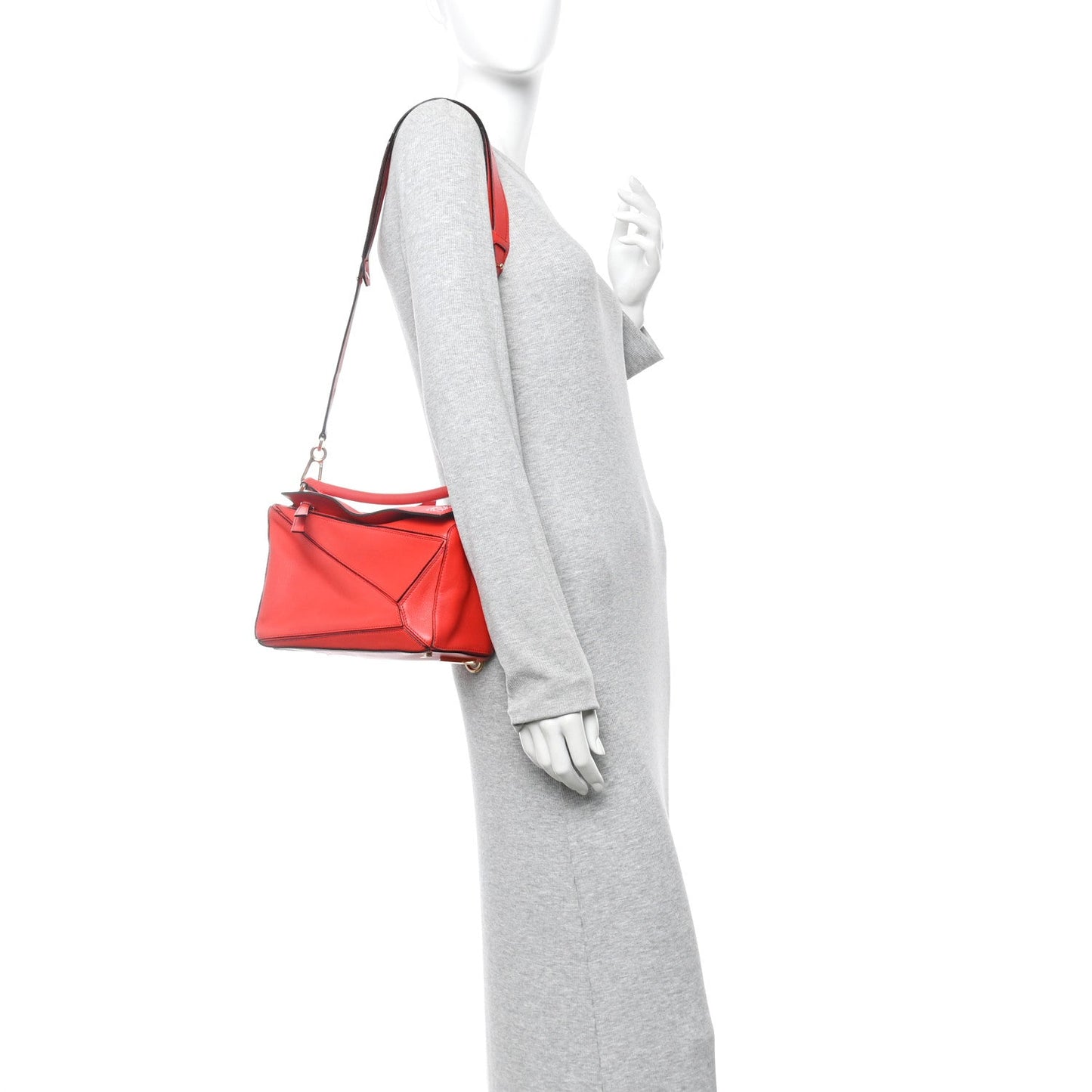 Calfskin Small Puzzle Bag Scarlet