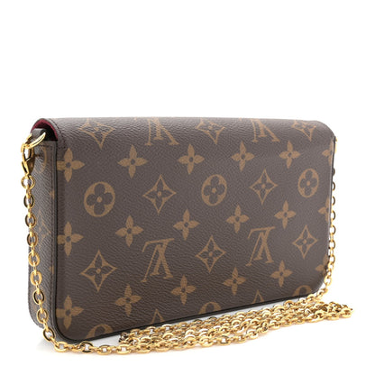 Monogram Pochette Felicie Chain Wallet Fuchsia