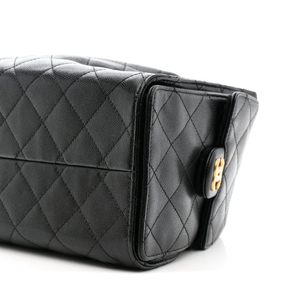 Caviar Quilted Small Chanel 25 Handbag Black