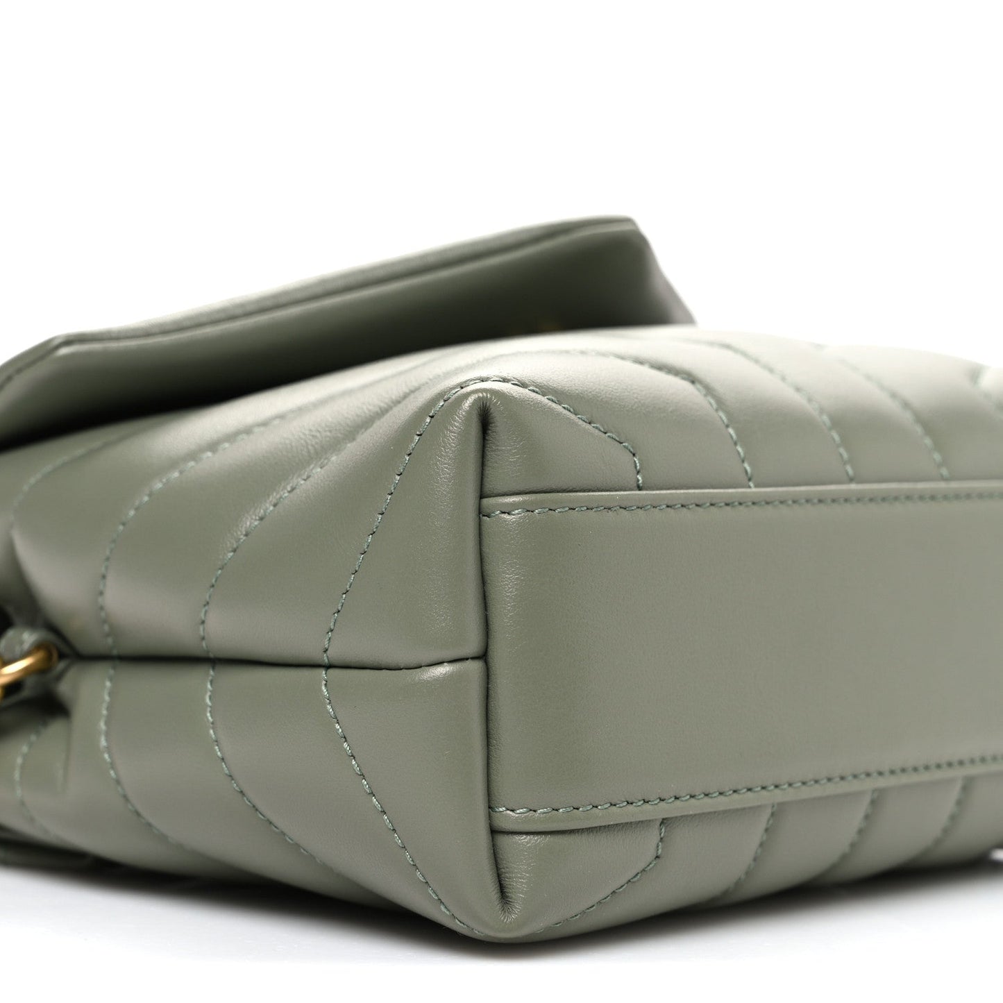 Calfskin Y Quilted Monogram Toy Loulou Crossbody Bag Light Sage
