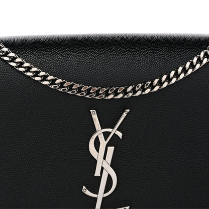 Grain De Poudre Medium Classic Monogram Kate Satchel Black