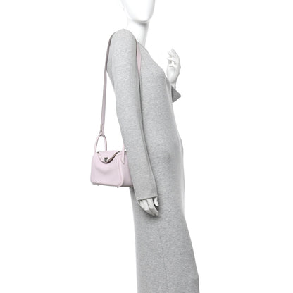 Taurillon Clemence Verso Mini Lindy 20 Mauve Pale Mushroom